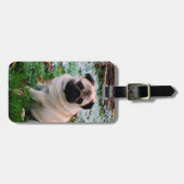 Mops-Einsatz Ihr eigenes Foto Gepäckanhänger (Vorderseite horizontal)