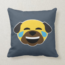 Mops Emoji Emoticon-Risse der Freude und der Liebe