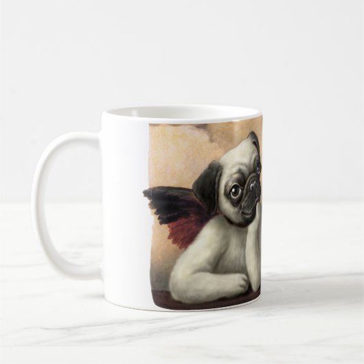 Mops-Engel inspiriert durch RAPHAEL Kaffeetasse (Links)