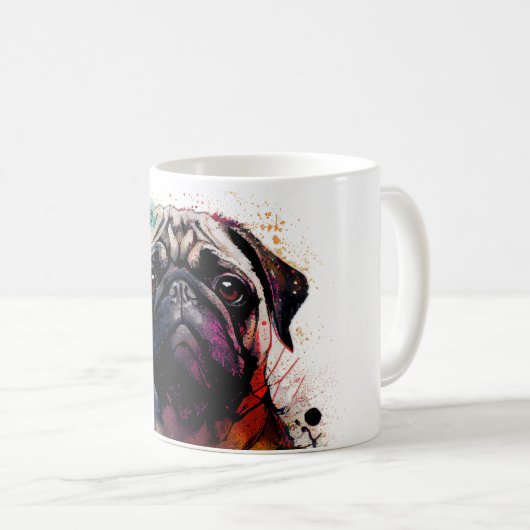 Mops entra en tu vida con estilo kaffeetasse (VorderseiteRechts)