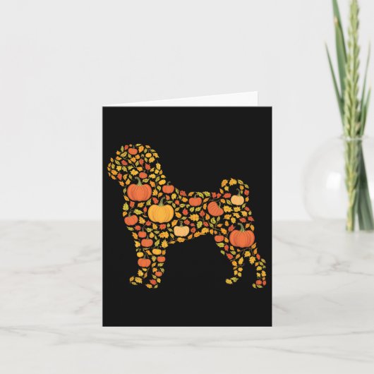 Mops Erntedank Dog Lover Fall Kaffeepumpkin Spi Karte (Vorderseite)