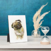 Mops Face Art Print | Niedlicher Mops Hund Fotoplatte (Seite)