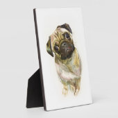 Mops Face Art Print | Niedlicher Mops Hund Fotoplatte (Seite)
