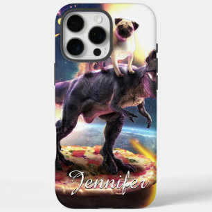 Mops fahren Dinosaurier Einhorn im Weltraum iPhone 16 Pro Max Hülle