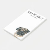 Mops-Fan Post-it Klebezettel (angewinkelt)