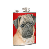 Mops-Farbblock Flachmann (Rechts)