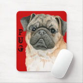 Mops-Farbblock Mousepad (Mit Mouse)