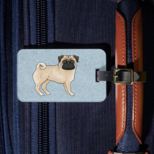 Mops Farbe der Ziegenkleie Mops Hunde züchten Desi Gepäckanhänger