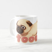Mops-Farbedesign Kaffeetasse (Vorderseite Links)