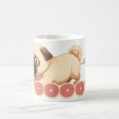 Mops-Farbedesign Kaffeetasse (Mittel)