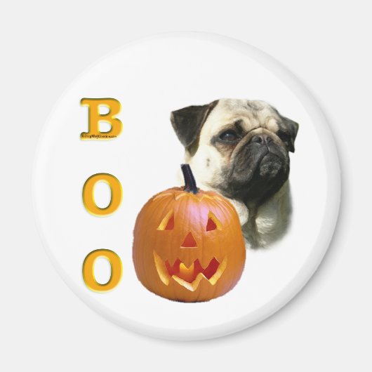 Mops (fawn) Boo Magnet (Vorne)