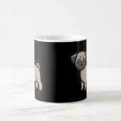 Mops-Fawn-Cartoon Kaffeetasse (Mittel)