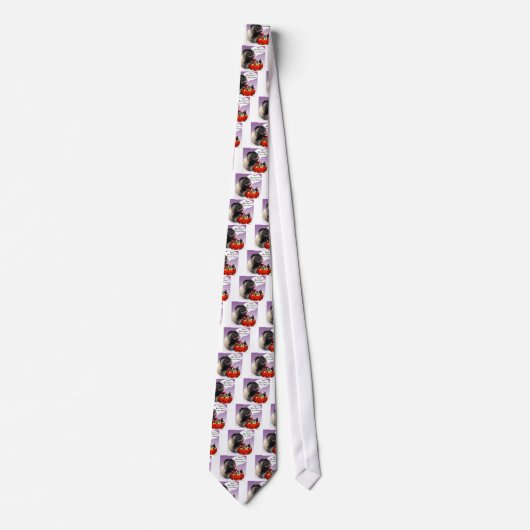 Mops (fawn) Halloween Candy Krawatte (Vorderseite)