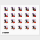 Mops (fawn) Halloween Candy Runder Aufkleber (Blatt)