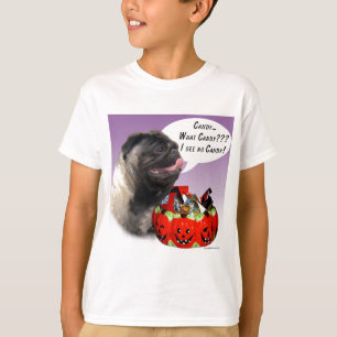 Mops (fawn) Halloween Candy T-Shirt