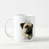 Mops (fawn) Mama 2 Kaffeetasse (Links)