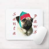 Mops (fawn) Santa Paws Mousepad (Mit Mouse)