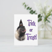 Mops (fawn) Trick Postkarte (Stehend Vorderseite)