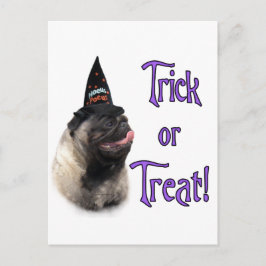 Mops (fawn) Trick Postkarte