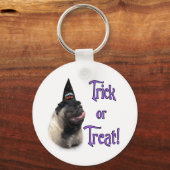 Mops (fawn) Trick Schlüsselanhänger (Vorderseite)