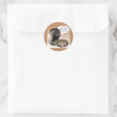 Mops (fawn) Türkei Runder Aufkleber (Tasche)