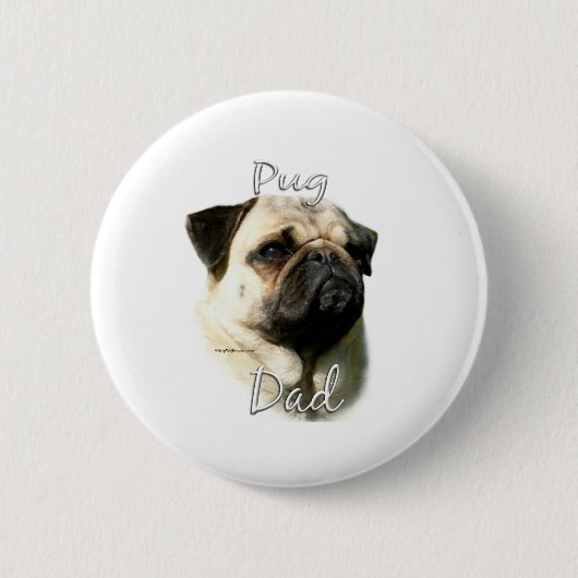 Mops (fawn) Vater 2 Button (Vorderseite)