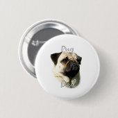 Mops (fawn) Vater 2 Button (Vorne & Hinten)