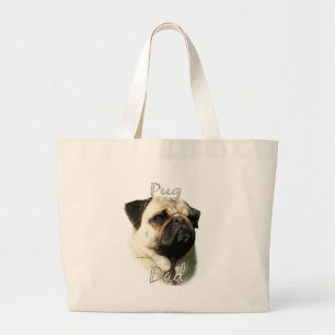 Mops (fawn) Vater 2 Jumbo Stoffbeutel