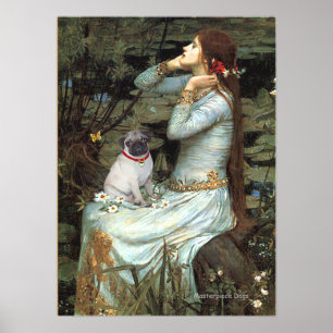 Mops (fawn-Welpe) - Ophelia Poster