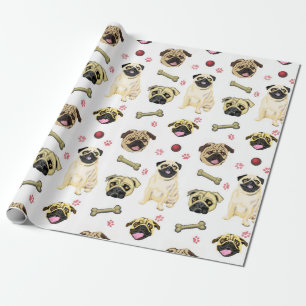 Mops-Feier-Geschenkpapier Geschenkpapier