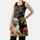 Mops feiert Weihnachten Schürze (InSitu)