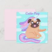 Mops Feiertagskarte (Vorne/Hinten)