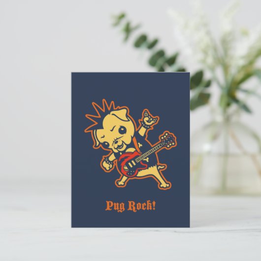 Mops-Felsen - Farbe Postkarte (Stehend Vorderseite)