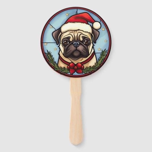 Mops Festgläser Weihnachten Fächer (Rückseite)