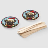 Mops Festgläser Weihnachten Fächer (Non-assembled)