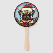 Mops Festgläser Weihnachten Fächer (Vorderseite)