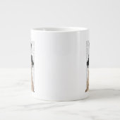 Mops, Festhund und Hut Jumbo-Tasse (Vorderseite)