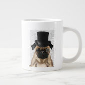 Mops, Festhund und Hut Jumbo-Tasse (Rechts)