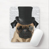 Mops, Festhund und Hut Mousepad (Mit Mouse)