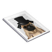 Mops, Festhund und Hut Notizblock (Rechte Seite)