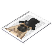 Mops, Festhund und Hut Notizblock (Linke Seite)