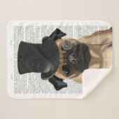 Mops, Festhund und Hut Sherpadecke (Vorderseite (Horizontal))