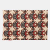 Mops Feuerwehrmann Geschirrtuch (Horizontal)