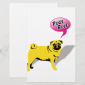 Mops Fidel Briefpapier (Vorne/Hinten)