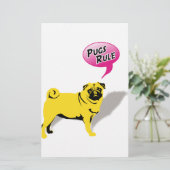 Mops Fidel Briefpapier (Stehend Vorderseite)