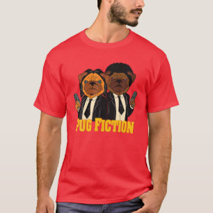 Mops Fiktion Funny Mops Liebhaber Gangster Mops Hu T-Shirt