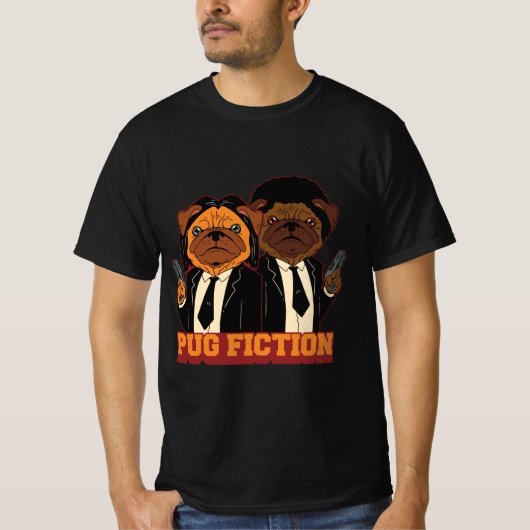 Mops Fiktion Parody Dog T-Shirt (Vorderseite)