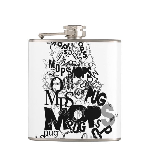 Mops Flachmann (Vorderseite)