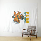 Mops fliegen hoch wandteppich (Beispiel (Horizontal))