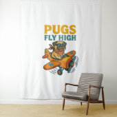 Mops fliegen hoch wandteppich (Beispiel)
